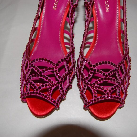 Sergio Rossi Pink Open-Toe Heels - Picture 3 of 15